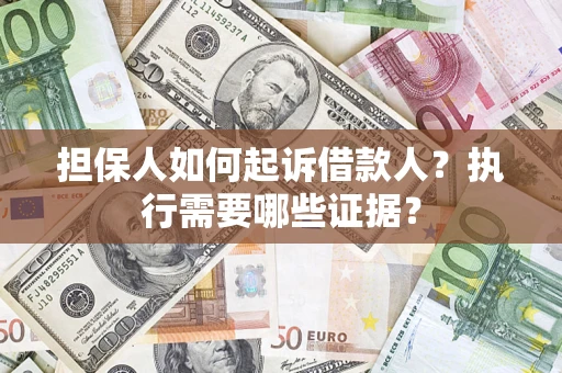 武汉担保人如何起诉借款人？执行需要哪些证据？