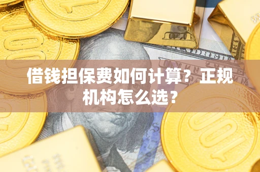 武汉借钱担保费如何计算？正规机构怎么选？