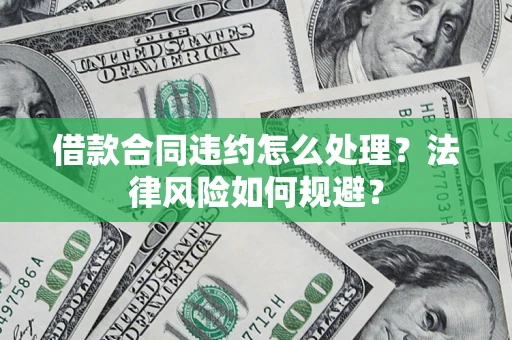武汉借款合同违约怎么处理？法律风险如何规避？